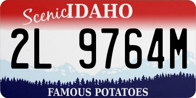ID license plate 2L9764M