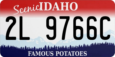 ID license plate 2L9766C