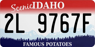 ID license plate 2L9767F