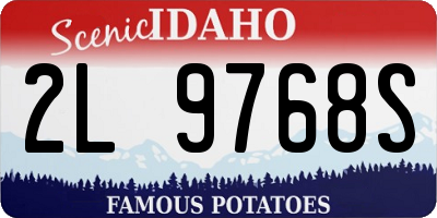 ID license plate 2L9768S