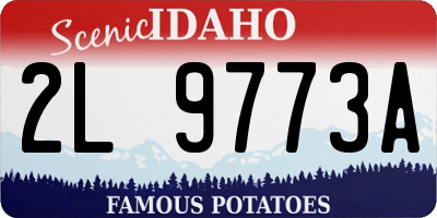 ID license plate 2L9773A