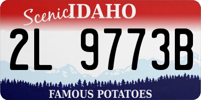 ID license plate 2L9773B