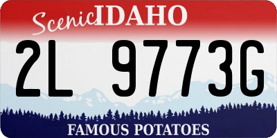 ID license plate 2L9773G