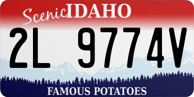 ID license plate 2L9774V