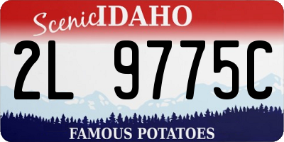 ID license plate 2L9775C