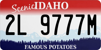 ID license plate 2L9777M
