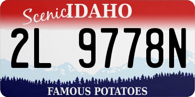 ID license plate 2L9778N