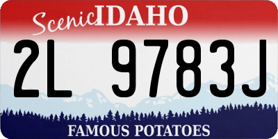 ID license plate 2L9783J