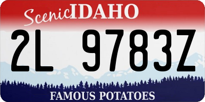 ID license plate 2L9783Z