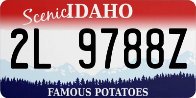 ID license plate 2L9788Z