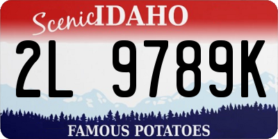 ID license plate 2L9789K