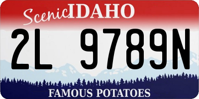 ID license plate 2L9789N