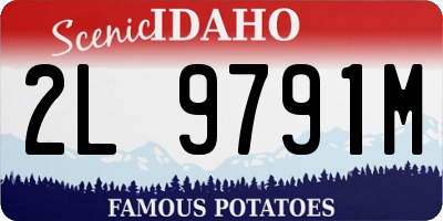 ID license plate 2L9791M