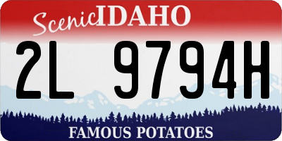 ID license plate 2L9794H
