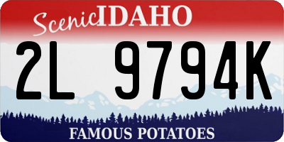 ID license plate 2L9794K