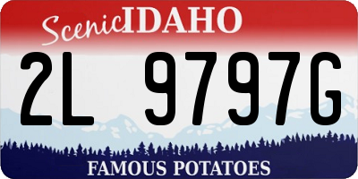 ID license plate 2L9797G