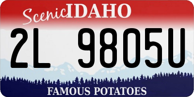 ID license plate 2L9805U