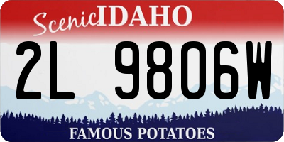 ID license plate 2L9806W