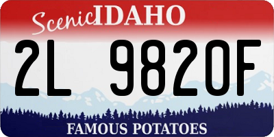 ID license plate 2L9820F