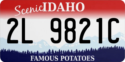 ID license plate 2L9821C