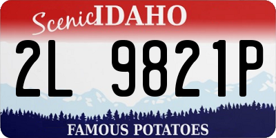 ID license plate 2L9821P