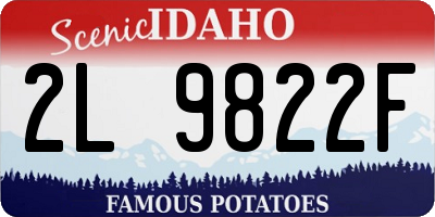 ID license plate 2L9822F