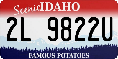 ID license plate 2L9822U
