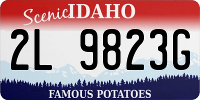 ID license plate 2L9823G