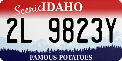 ID license plate 2L9823Y
