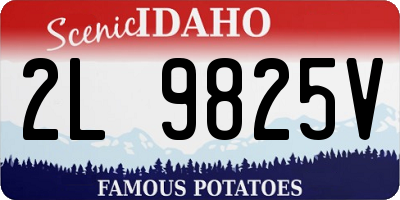 ID license plate 2L9825V