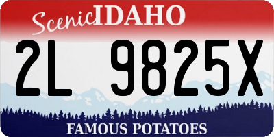 ID license plate 2L9825X