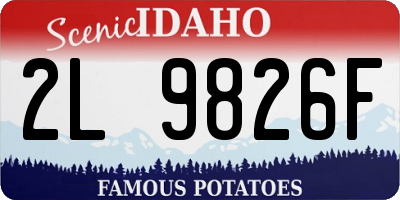 ID license plate 2L9826F