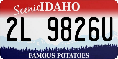 ID license plate 2L9826U