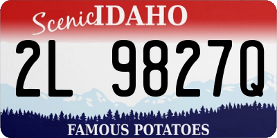 ID license plate 2L9827Q