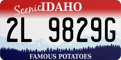 ID license plate 2L9829G