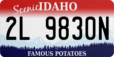 ID license plate 2L9830N
