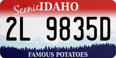 ID license plate 2L9835D