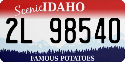 ID license plate 2L9854O