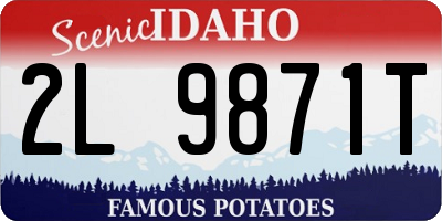 ID license plate 2L9871T