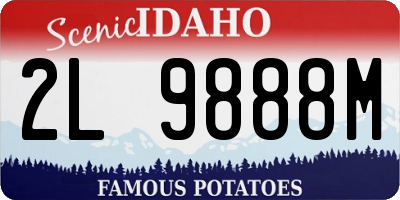 ID license plate 2L9888M