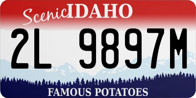ID license plate 2L9897M