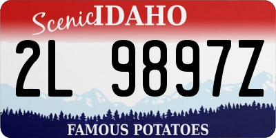 ID license plate 2L9897Z