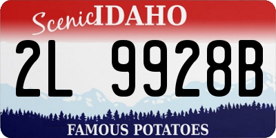 ID license plate 2L9928B