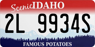 ID license plate 2L9934S