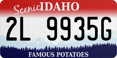 ID license plate 2L9935G