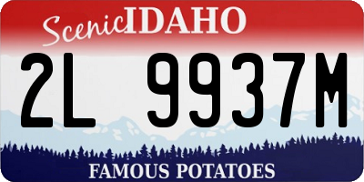 ID license plate 2L9937M