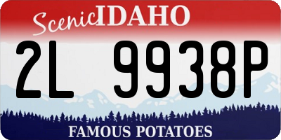 ID license plate 2L9938P
