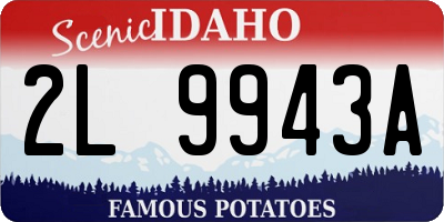 ID license plate 2L9943A