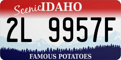 ID license plate 2L9957F
