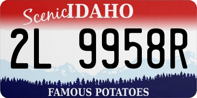 ID license plate 2L9958R